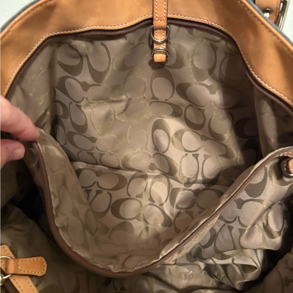 Coach Colorful Suede Tote Bag - Picture 4 of 5